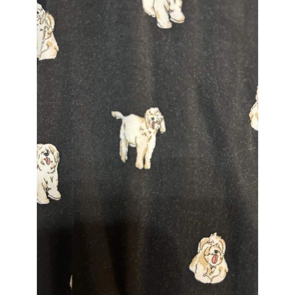 Torrid Women's Long Sleeve Button Down Shirt Black With White Dogs‎ Size 00 Fun - Picture 4 of 8